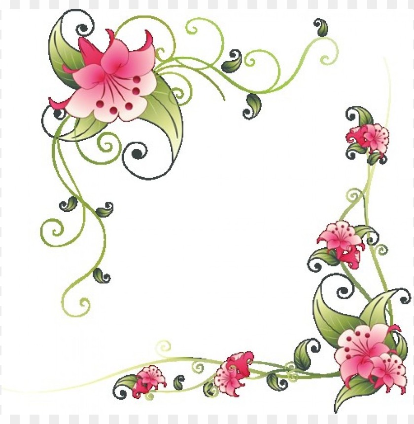 colorful floral corner borders png, color,border,borders,colorful,floral,corner