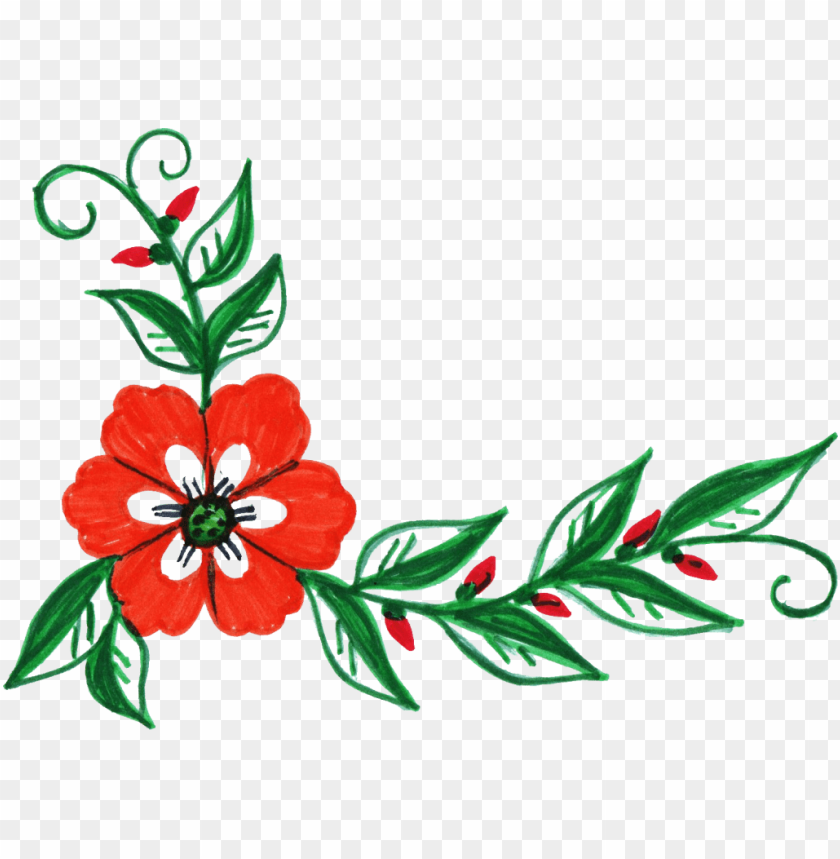 colorful floral corner borders png, colorful,png,floral,border,borders,color