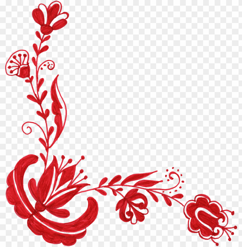 colorful floral corner borders png, colorful,png,floral,border,borders,color