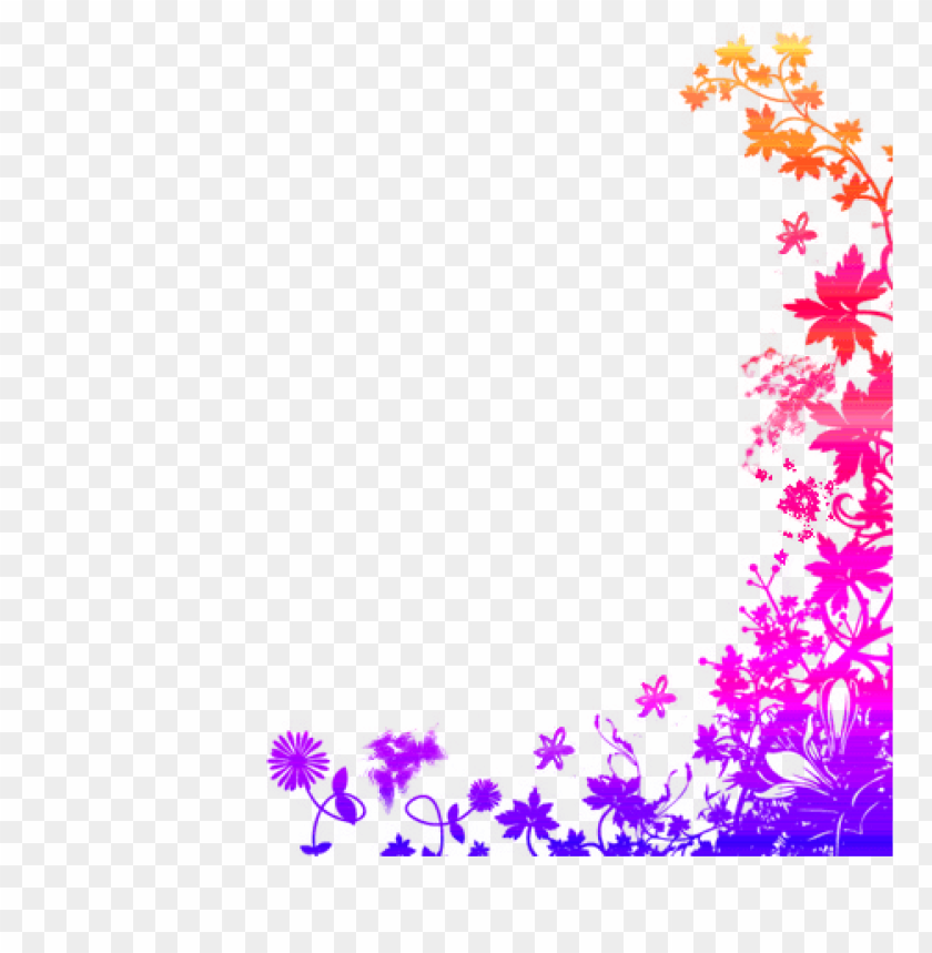 colorful floral corner borders png, floral,border,corner,borders,color,png