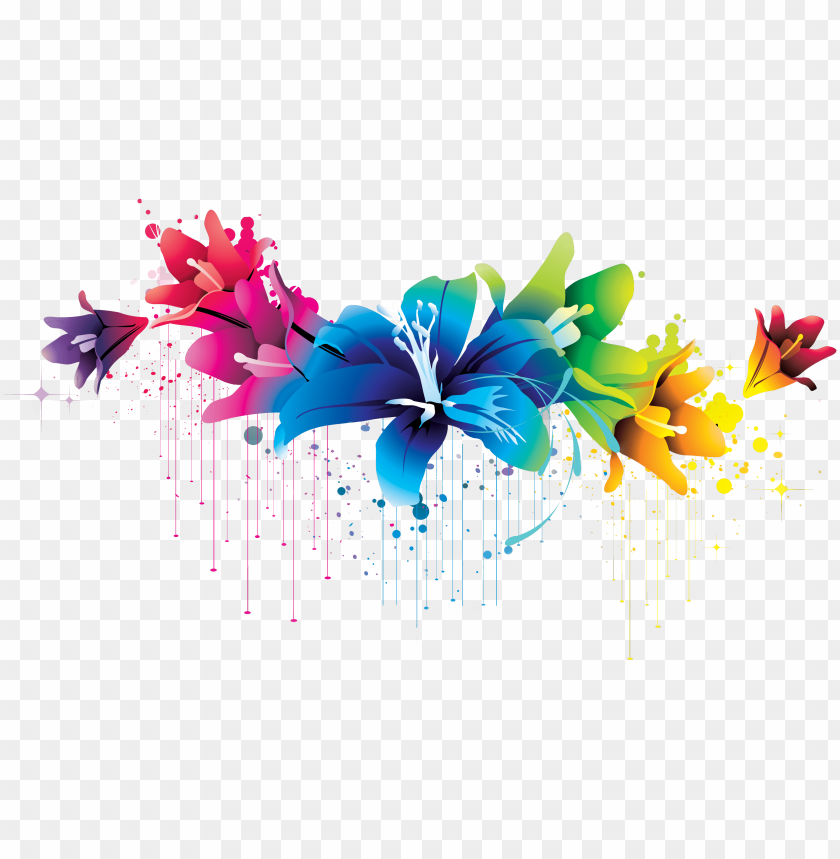 colorful floral design png, png,floral,floraldesign,color,design,colorful