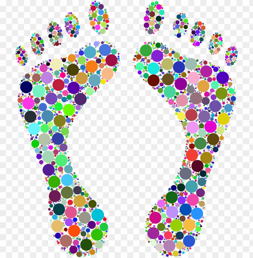 colorful footprints png, color,footprint,footprints,colorful,png