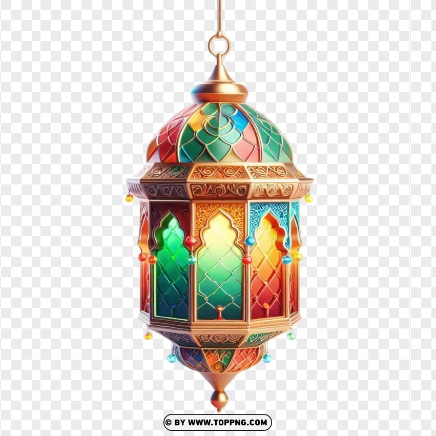 Islamic,Ramadan,colorful Lantern,Fanoos, Crescents, Stars, Decoration