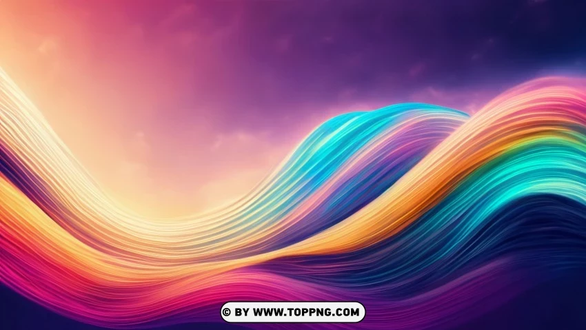 Colorful Motion Abstract Wave Lines In 4k Wallpaper PNG Transparent Background