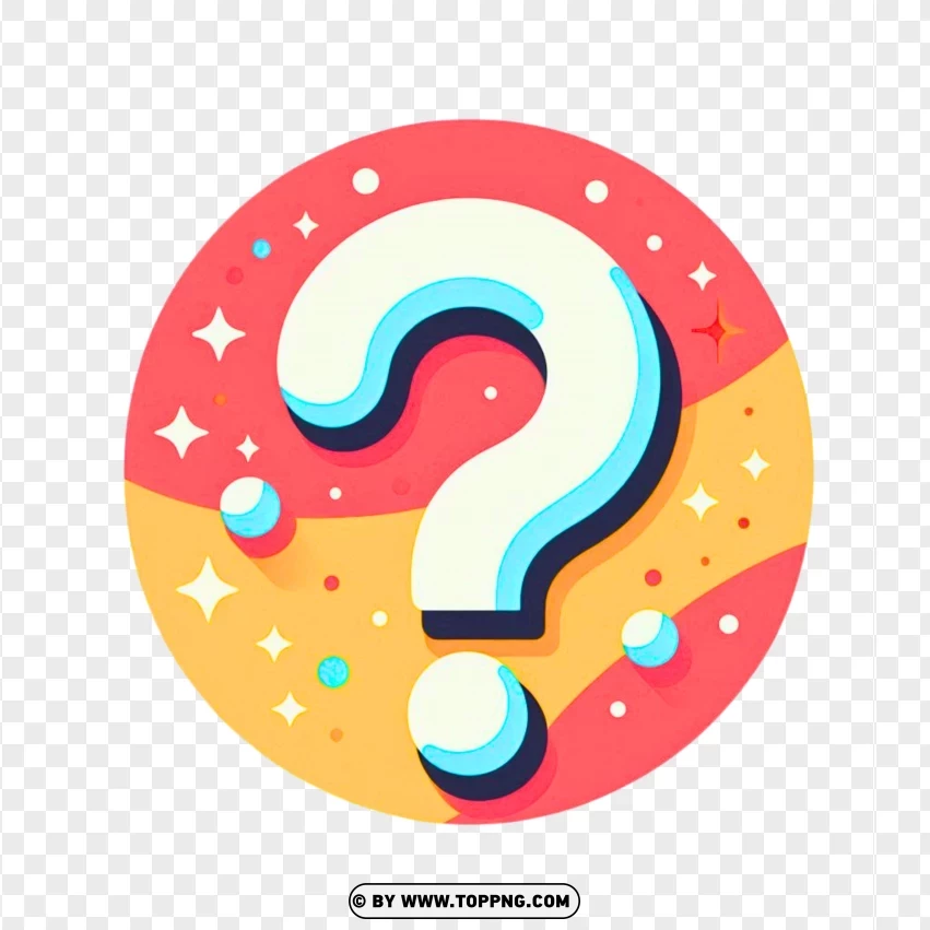 Colorful Question Mark Logo PNG Transparent Background