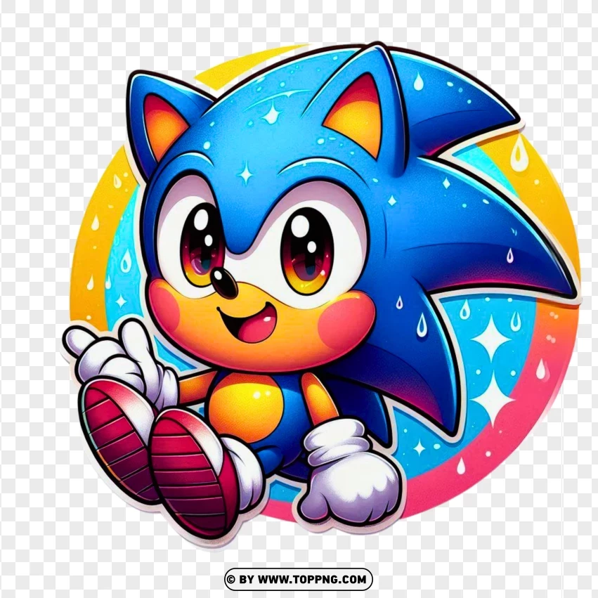 Colorful Sonic The Hedgehog PNG Transparent Background