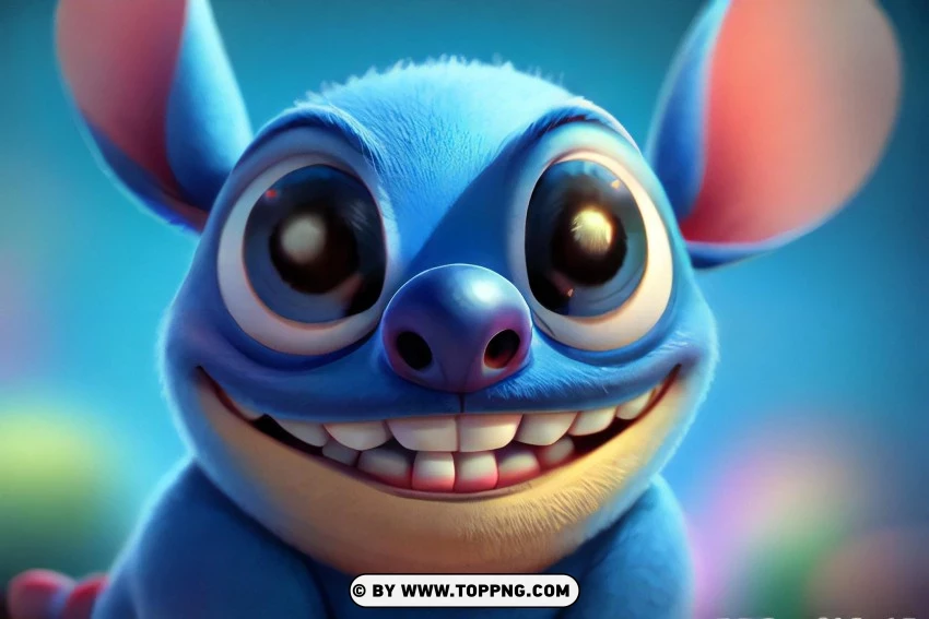 Colorful Stitch Hd Cartoon Character Wallpaper PNG Transparent Background