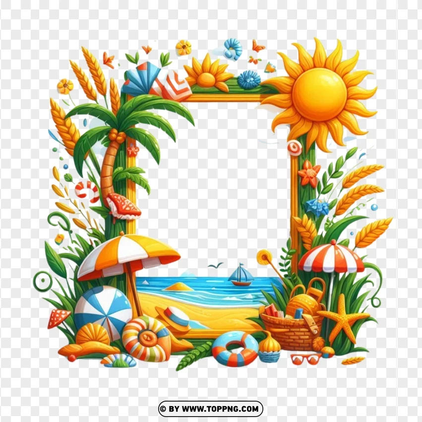 Summer Vibes,  Summer Beach,  Summer frame,summer,  beach,  illustration, vacation