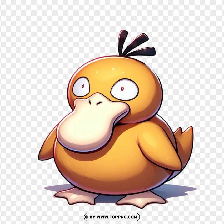 Confused Psyduck Character From The Pokémon Cartoon PNG Transparent Background