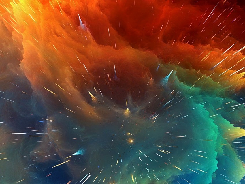 Cosmic Explosion Bright Lines Shapes Volume Background