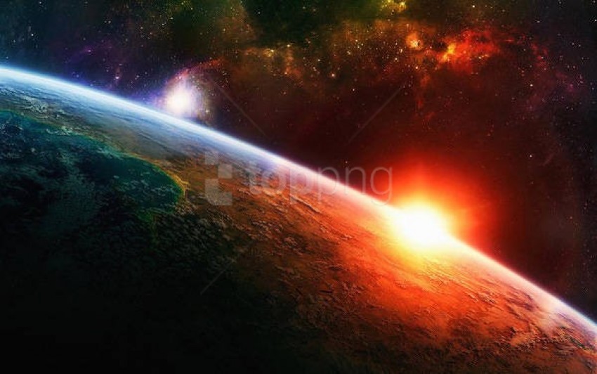 Cosmic Sun Space Wallpaper PNG Transparent Background