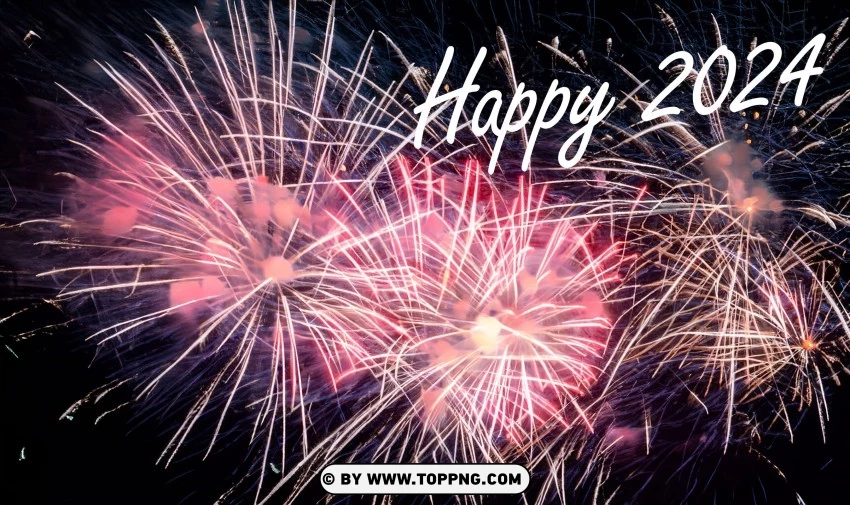 Countdown To Happiness Happy New Year Fireworks PNG Transparent Background