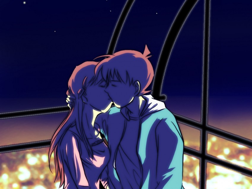 couple, kiss, art, love, anime