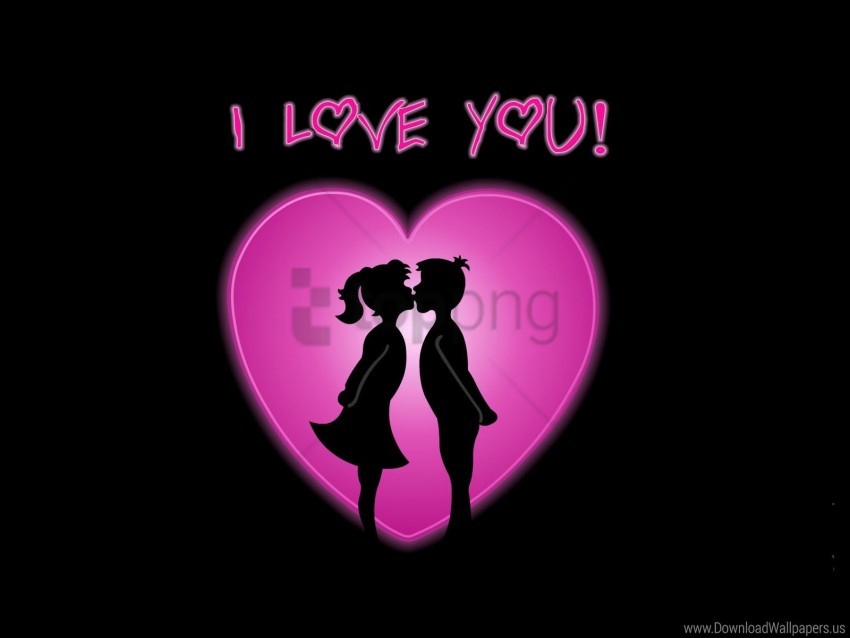 Couple Kiss Love Wallpaper PNG Transparent Background