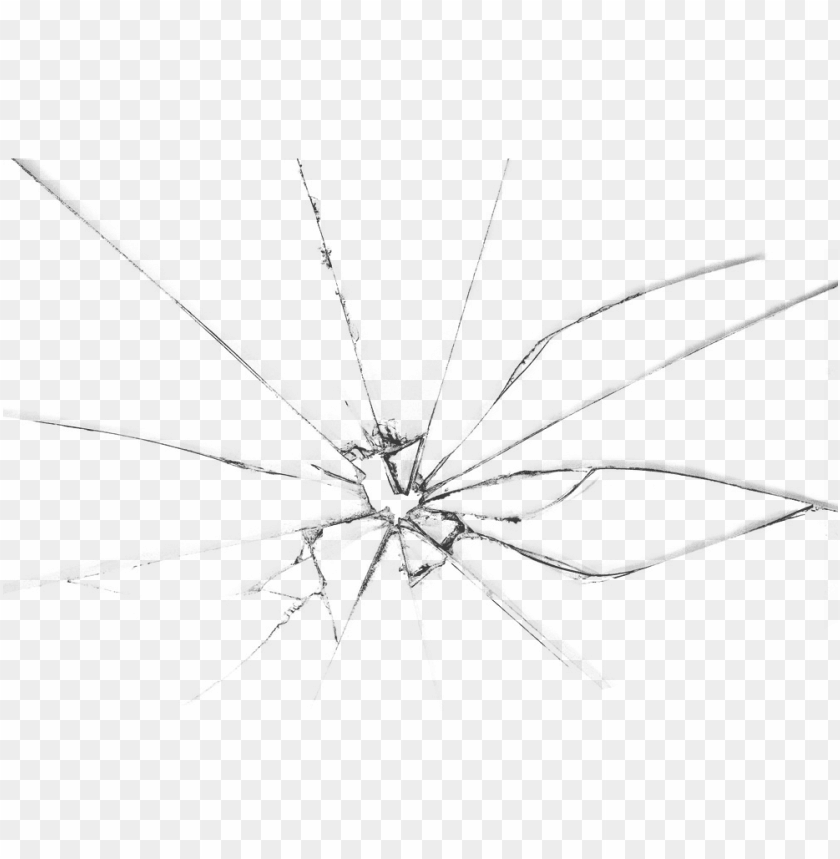 Cracked Glass Effect PNG Transparent Background