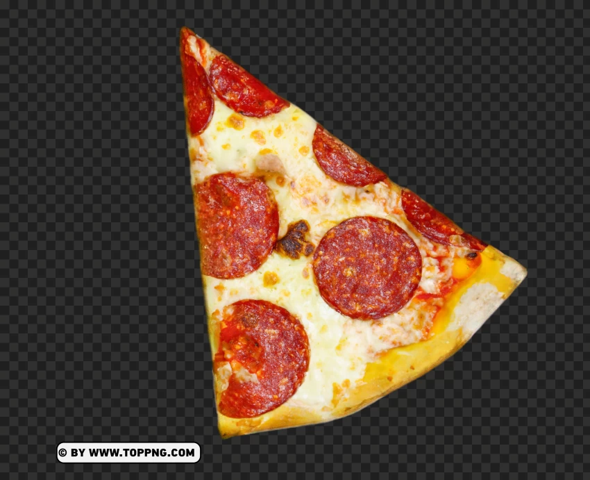 Crispy Pepperoni Pizza Slice High Quality Image PNG Transparent Background