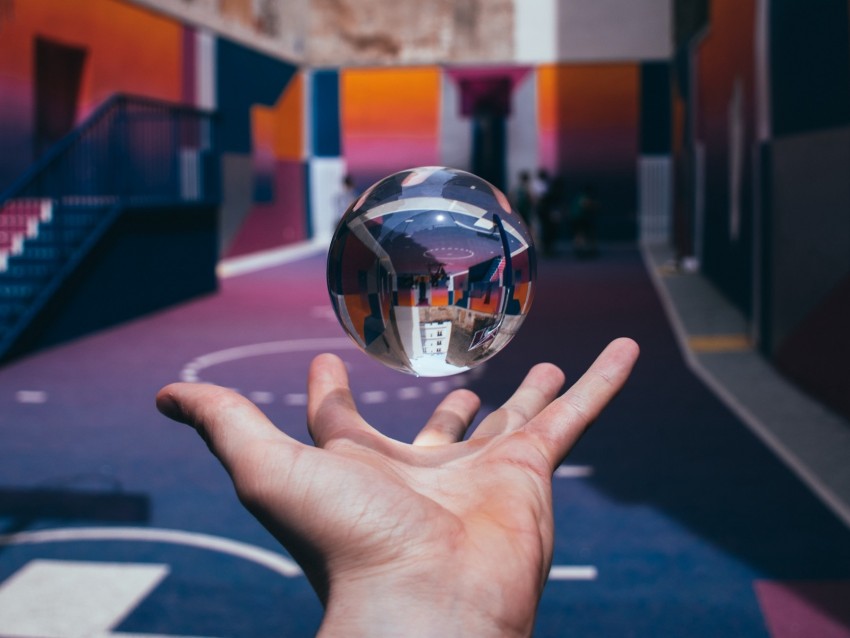 Crystal Ball Ball Sphere Hand Toss Background