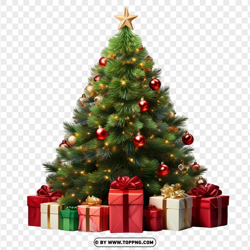 Cute Christmas Tree Image PNG Transparent Background