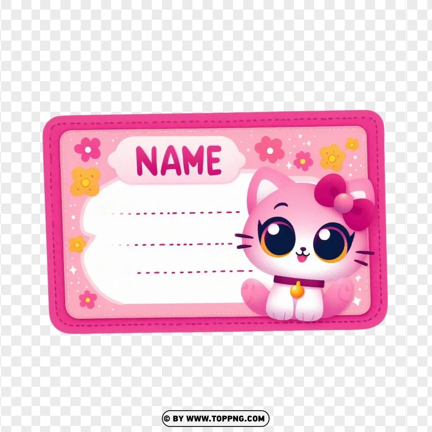 Kitty , Name Tag , Back To School,Hello kitty , Label , Card , Blank 