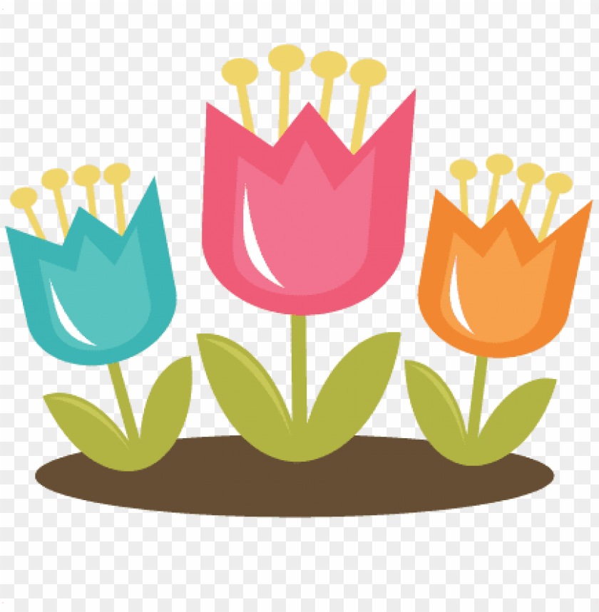 illustration, tulip, graphic, floral, summer, spring, retro clipart