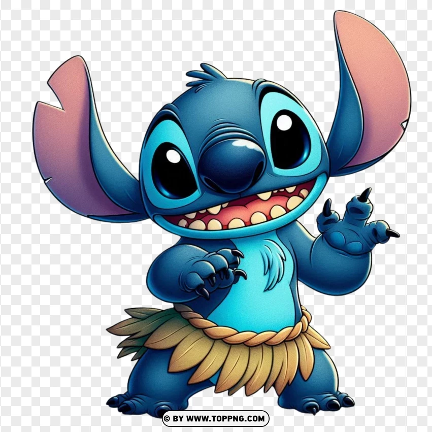 Cute Stitch Dancing PNG Transparent Background