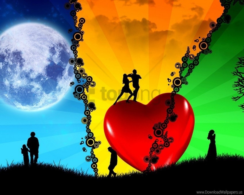 Dance Heart Love Passion Peace Wallpaper PNG Transparent Background