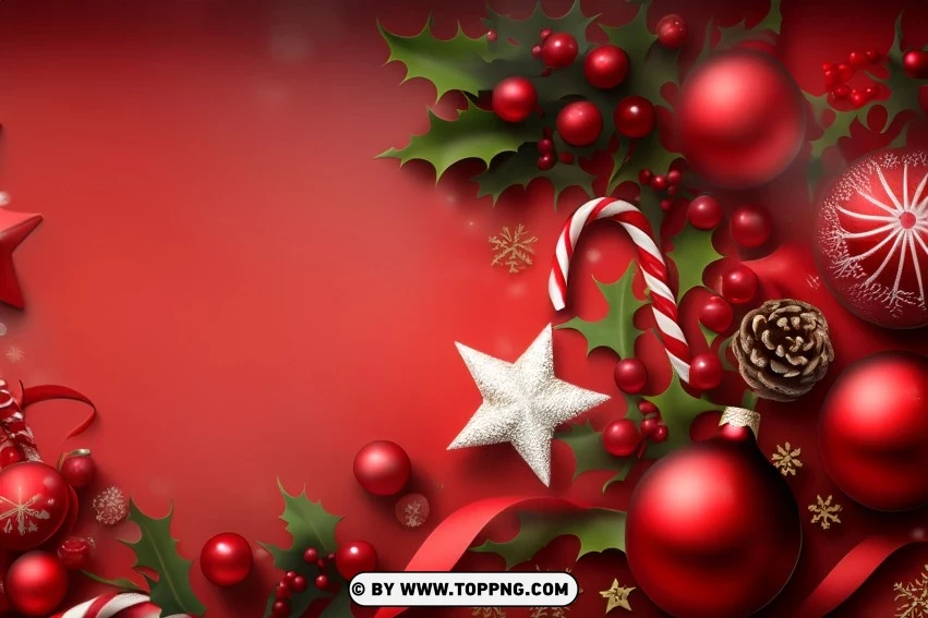 Dark Red Christmas Desktop Wallpaper PNG Transparent Background