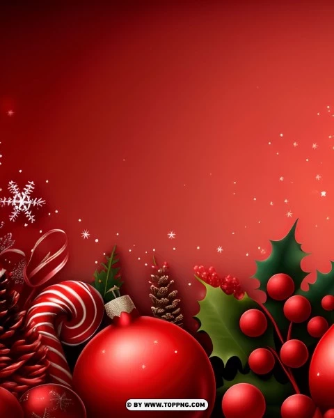 Dark Red Christmas Banner For Your Blog PNG Transparent Background