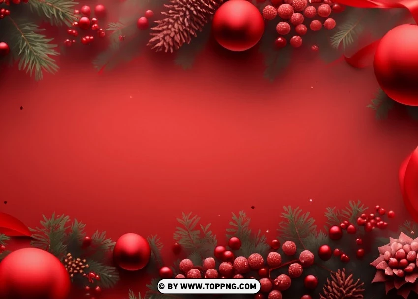 Dark Red Christmas Banner For Your Christmas Ad PNG Transparent Background