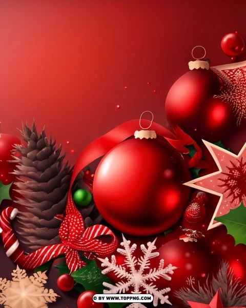 Dark Red Christmas Banner For Your Christmas Business PNG Transparent Background