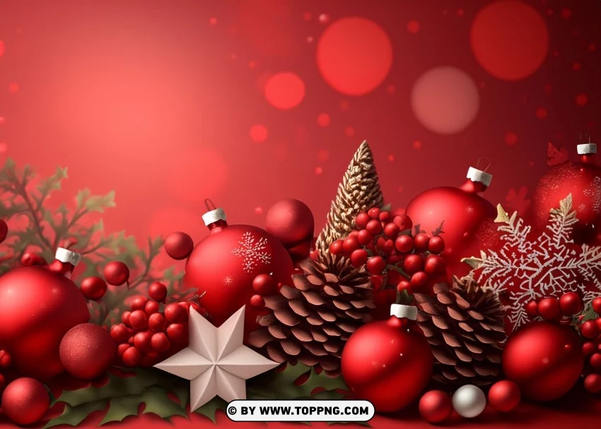 Dark Red Christmas Banner For Your Christmas Newsletter PNG Transparent Background