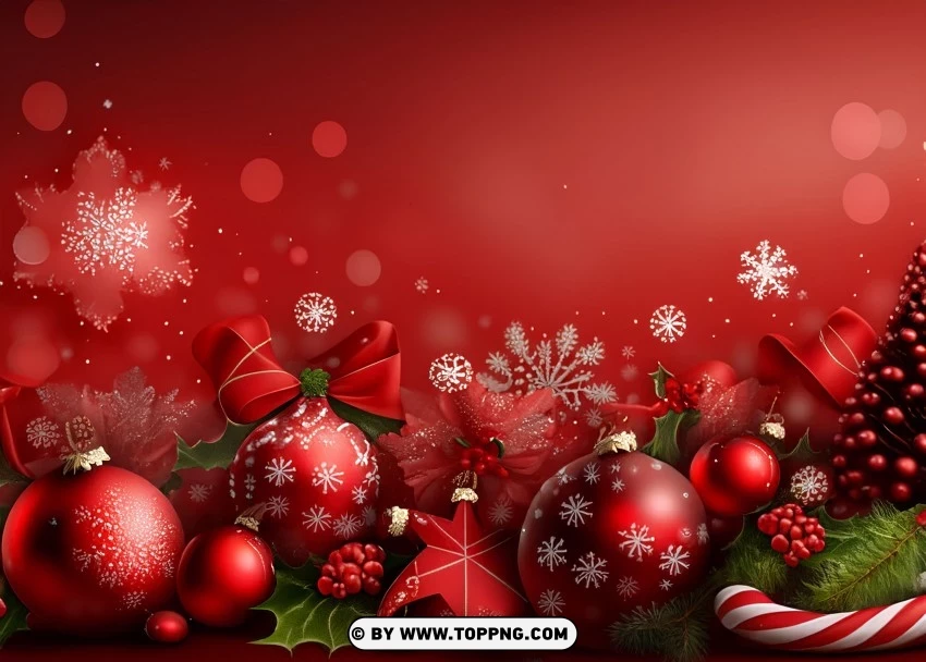 Dark Red Christmas Banner For Your Christmas Social Media Post PNG Transparent Background