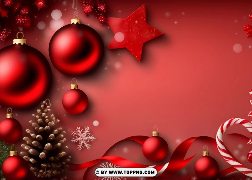 Dark Red Christmas Banner For Your Christmas Social Media Post PNG Transparent Background