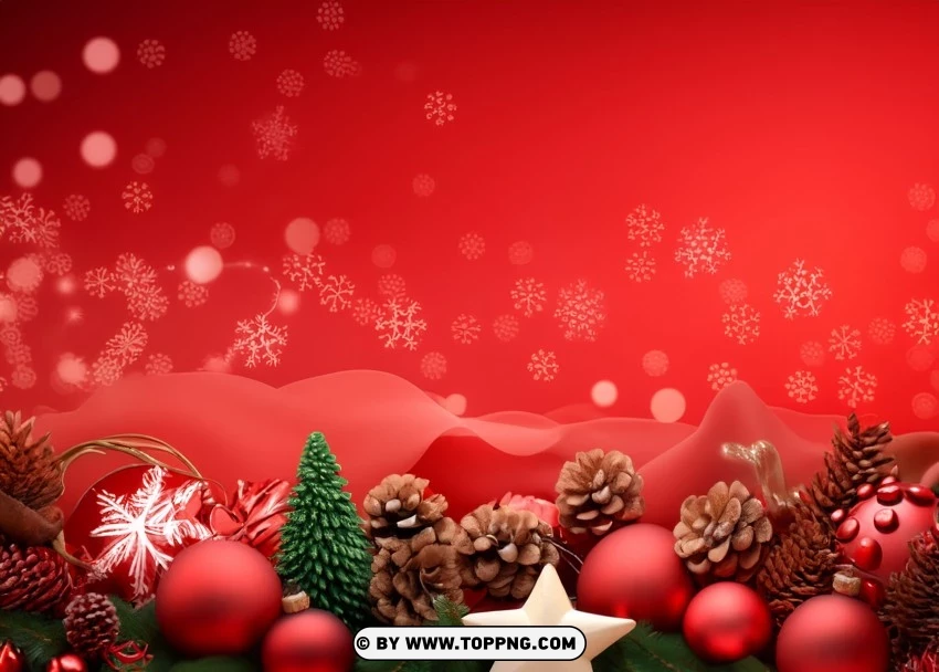 Dark Red Christmas Banner For Your Online Store PNG Transparent Background