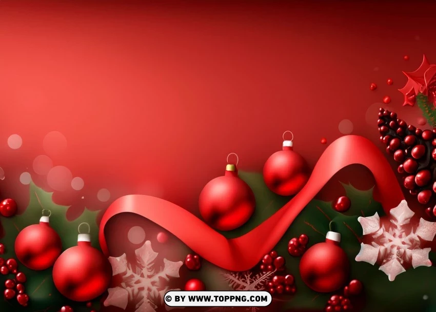 Dark Red Christmas Banner For Your Website PNG Transparent Background