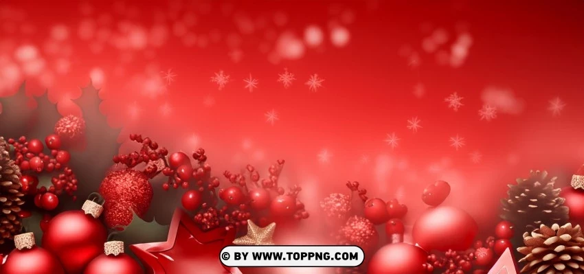 Dark Red Christmas Bells PNG Transparent Background