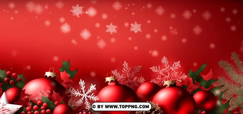 Dark Red Christmas Holly 4k Wallpaper PNG Transparent Background