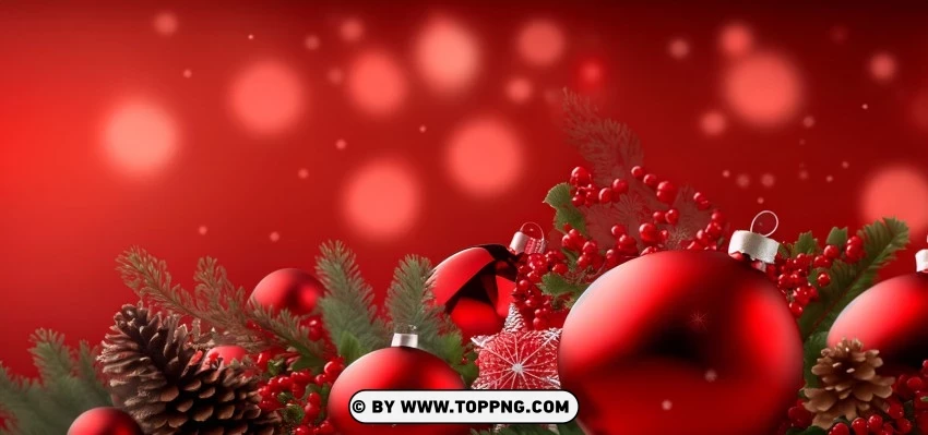 Dark Red Christmas Ribbons 4k Wallpaper PNG Transparent Background