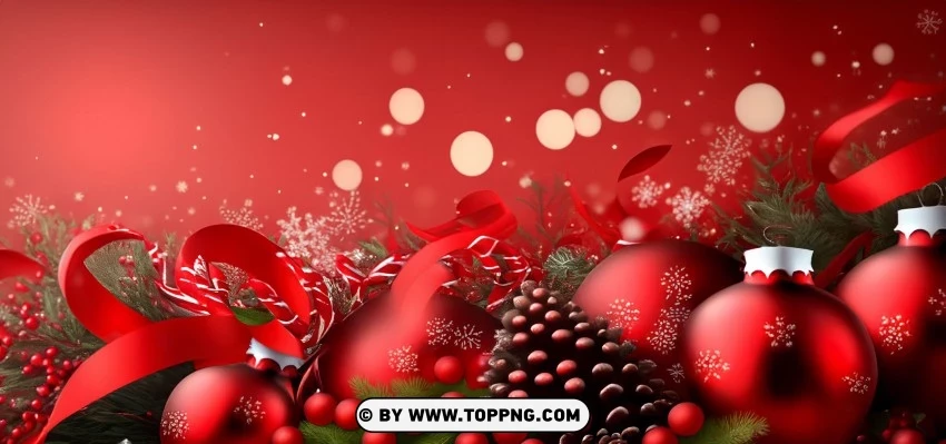 Dark Red Christmas Wreath Wallpaper PNG Transparent Background