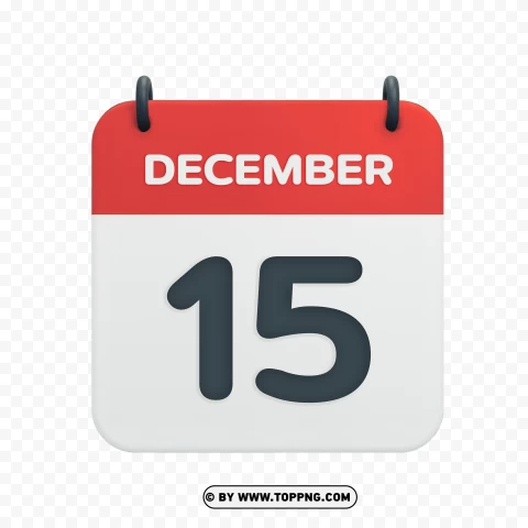 December 15th Date Icon In Vector Hd Image PNG Transparent Background