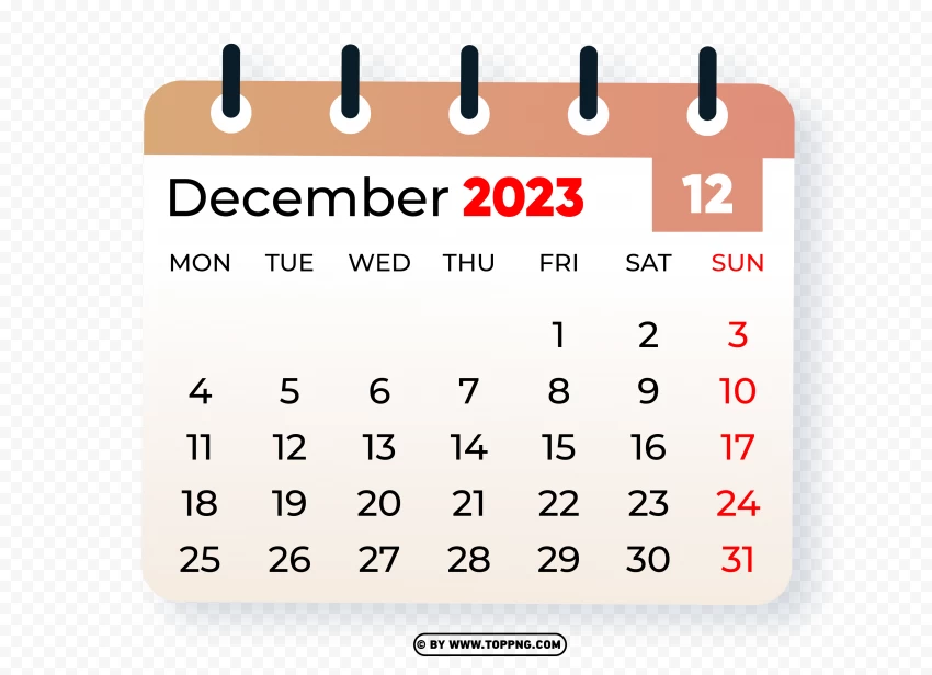 December 2023 Graphic Calendar PNG Image , Calendar PNG, Date PNG, Day PNG, Schedule PNG, Appointments PNG, Month PNG