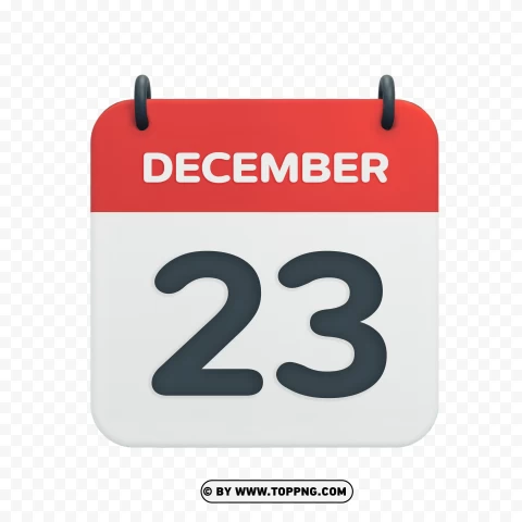 December 23rd Date Icon In Vector Hd Image PNG Transparent Background