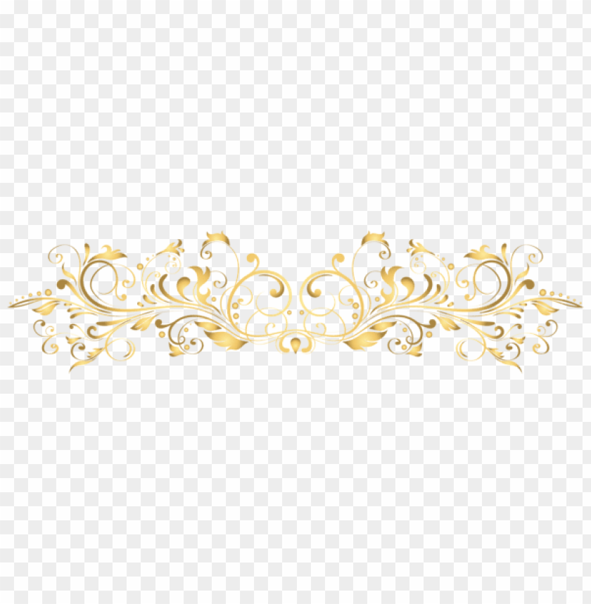 deco gold element transparent