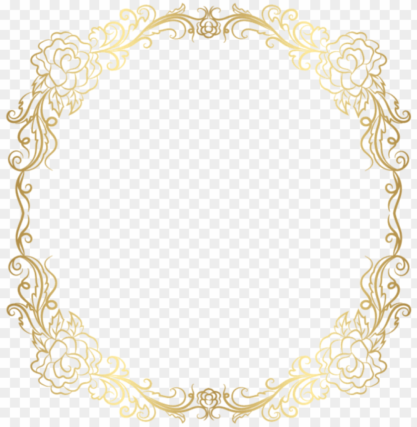 deco golden border frame png