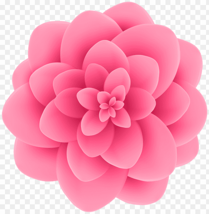 deco pink flower transparent