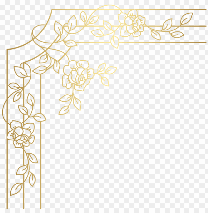 decorative golden corner png