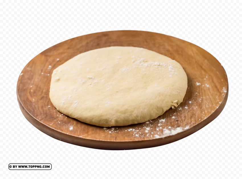 Delicious Pizza Dough On A Rustic Plate PNG Transparent Background