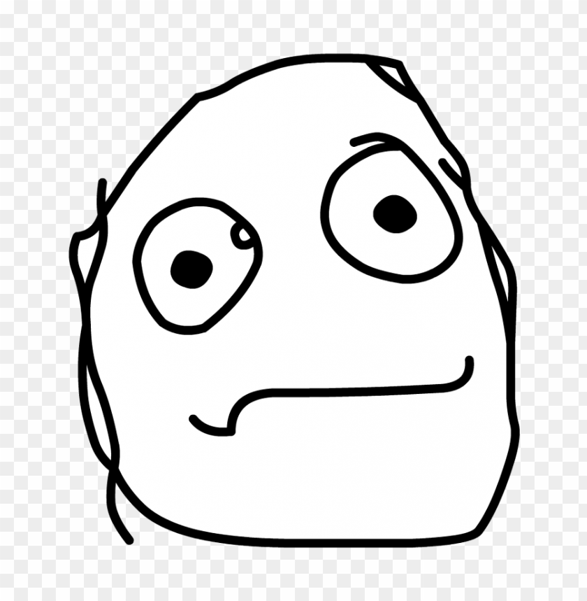 Derp Face Big Eyes PNG Transparent Background