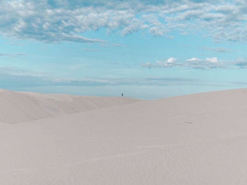 desert, dunes, minimalism, silhouette, sand, lonely