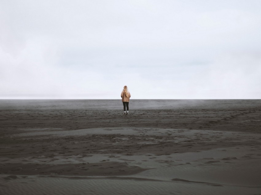 desert, sand, loneliness, horizon